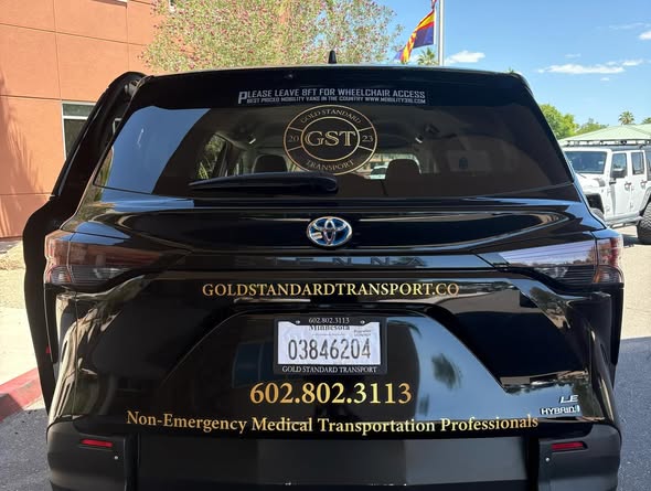Gold Standard Transport NEMT van interior – comfortable medical transport Phoenix AZ